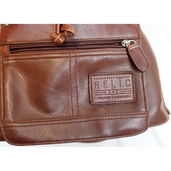 Fossil Brown Leather Mini Backpack Drawstring Adjustable Straps Lined Flap Pocke main image 12